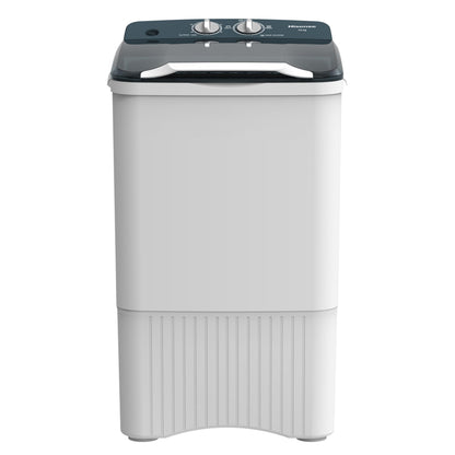 Hisense Lavadora WSFF1501, Semiautomática, 15 Kg, Temporizador de Lavado y Centrifugado, 55x52x91cm(AnchoxLargoxAlto), Blanco/Gris