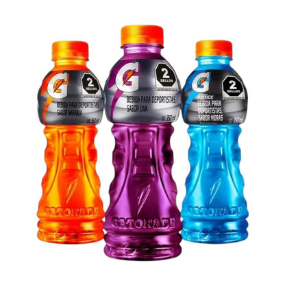 Gatorade - 24 Botellas De 350 Ml C/U; 8 Piezas Naranja, 8 Piezas Moras, 88 Piezas Lima Limon