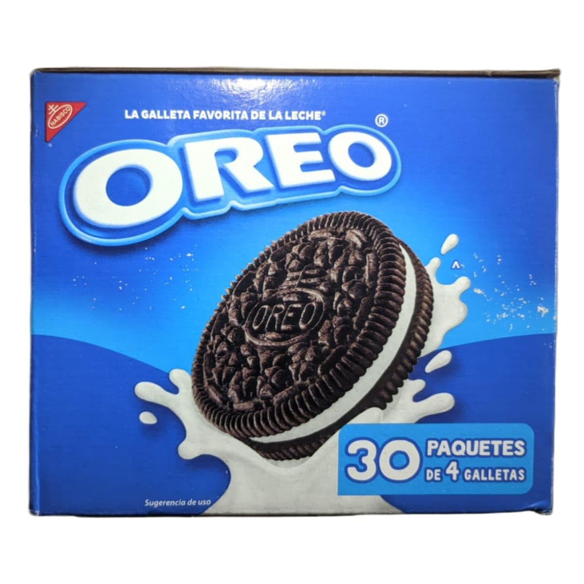 Oreo Galletas de Chocolate con Relleno Cremoso, Caja de 30 Paquetes de 4 Galletas, 1,26 kg