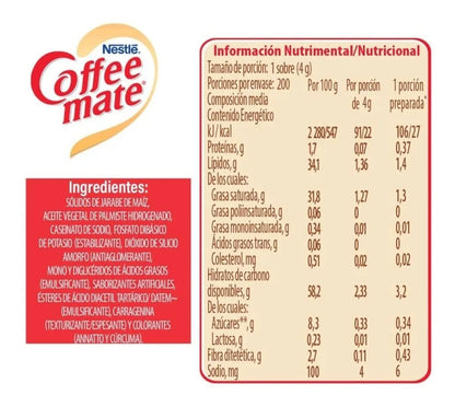 Coffee Mate - Coffee Mate sustituto de crema 200 sobres de 4g