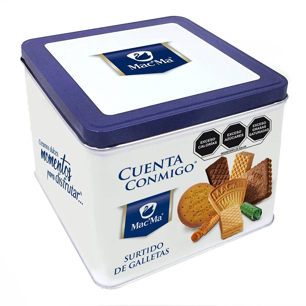 Macma - Macma LATA CUENTA CONMIGO 600 gr c/u Combo 2 piezas Galletas. Deliciosas galletas finas, para compartir con familia y amigos o simplemente deleitarnos en casa.