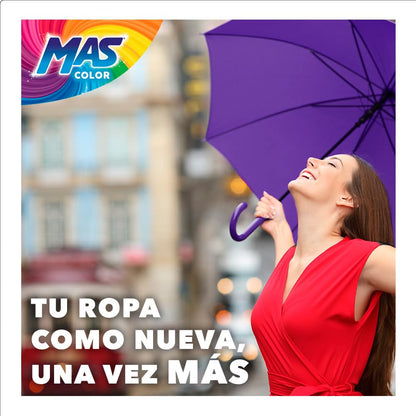 MAS - Color Detergente Líquido, 9L; Renueva el Color de la Ropa (120 Cargas) Especial para Mantener y Dar Vida a los Colores Intensos de las Prendas
