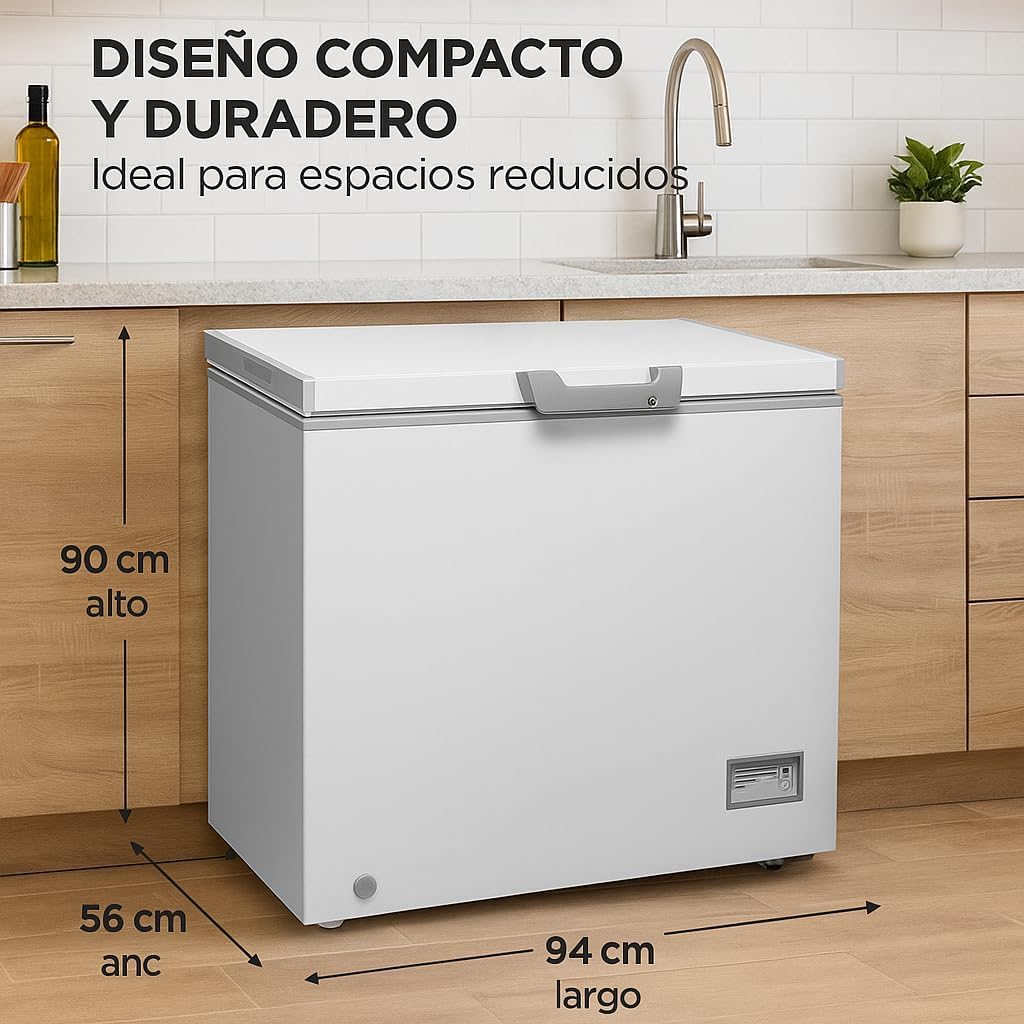 Congelador Horizontal , 7 Pies Cúbicos, 94 x 90 x 56 cm, Temperatura Regulable, Ideal para Negocios y Hogar