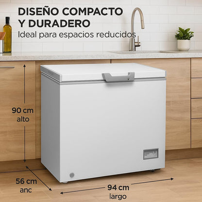 Congelador Horizontal , 7 Pies Cúbicos, 94 x 90 x 56 cm, Temperatura Regulable, Ideal para Negocios y Hogar