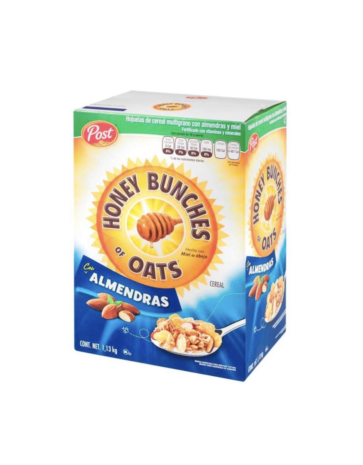 Member's Mark - CEREAL HONEY BUNCHES CON ALMENDRAS CAJA GRANDE DE 1.13 KILOGRAMOS DESAYUNO CENA NEGOCIO SNACK BOTANA BOCADILLO ZUCARITAS