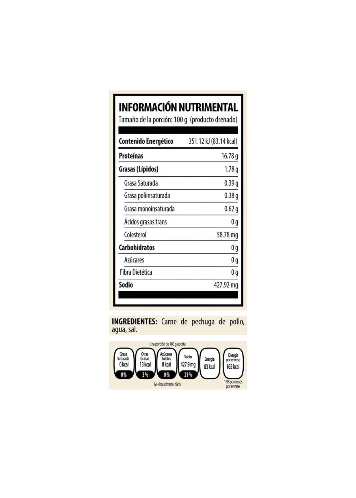 Member's Mark - PECHUGA DE POLLO EN AGUA CHICKEN BREAST MEMBERS MARK 6 PACK LATAS DE 354 GRAMOS COMIDA DESAYUNO CENA COCINA ALIMENTOS POLLO FAMILIAR