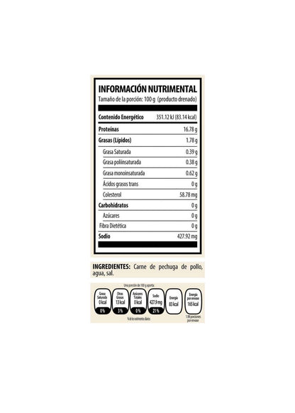 Member's Mark - PECHUGA DE POLLO EN AGUA CHICKEN BREAST MEMBERS MARK 6 PACK LATAS DE 354 GRAMOS COMIDA DESAYUNO CENA COCINA ALIMENTOS POLLO FAMILIAR