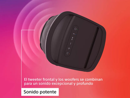 Sony - Sony SRS-XP500 - Bocina Bluetooth con Sonido Potente, iluminación y batería de 20 h (IPX4, Mega Bass, función de Carga rápida, Party Connect) Negro