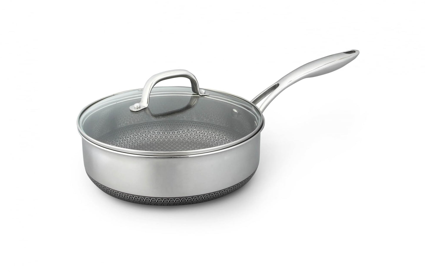 Westinghouse Olla de Acero Inoxidable con Tapa de Cristal Black Signature 24cm WCFP0130S24