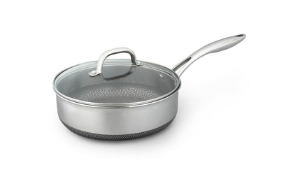 Westinghouse Olla de Acero Inoxidable con Tapa de Cristal Black Signature 24cm WCFP0130S24