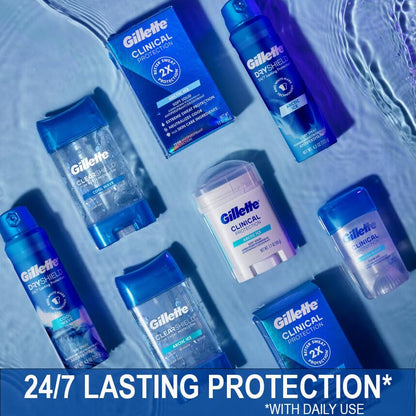Gillette Clear Gel Menâ€™s Antiperspirant and Deodorant, 72-Hour Sweat Protection, Cool Wave, #1 Clear Gel Brand for Men, 3.8 oz (Pack of 4)