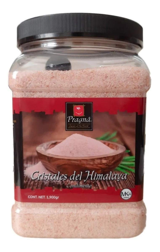 Pragná Cristales del Himalaya Condimento (Sal más equilibrada y saludable que la sal normal de mesa) , envase de 1.9 kg