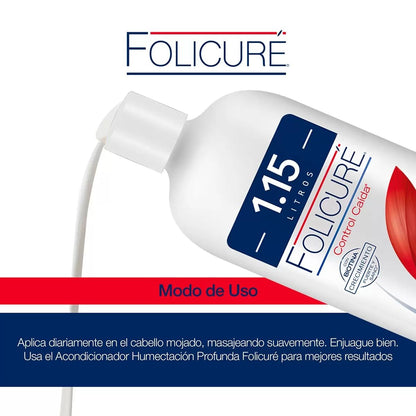 Folicure Shampoo Original Control Caída con Biotina 1.15L