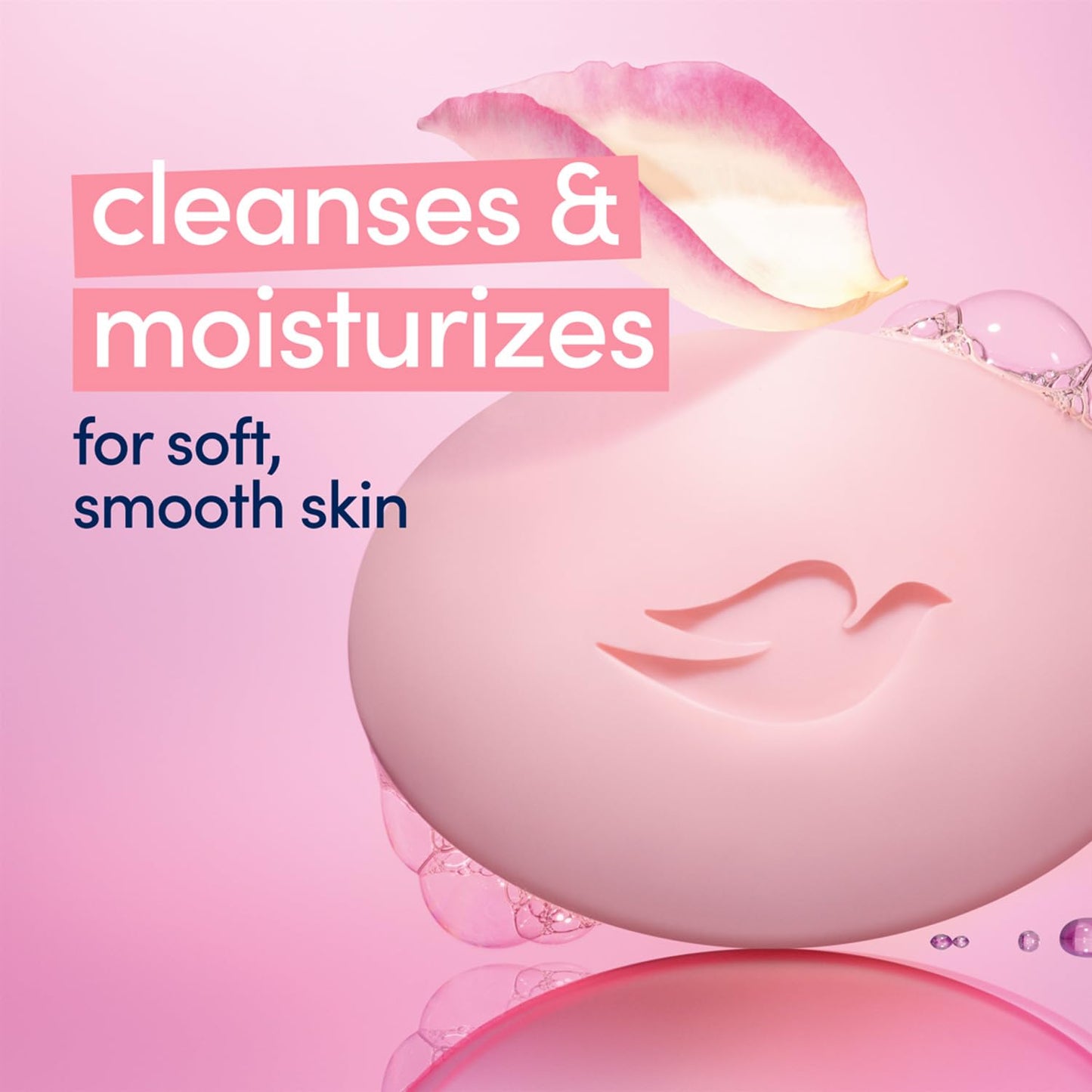 Dove Jabón de barra de crema Dove Pink Beauty, 100 gramos/3.5 onzas (paquete de 8)