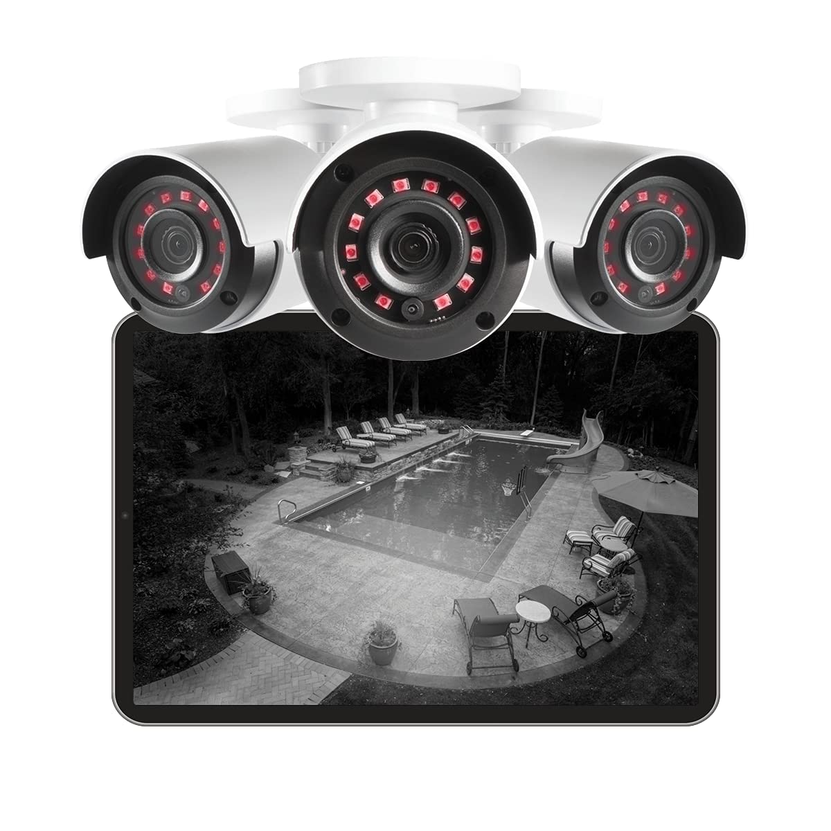 Lorex Sistema de seguridad DVR con cable de 1 TB con 8 canales HD de 1080p con 8 cámaras bala para interiores y exteriores