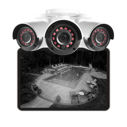 Lorex Sistema de seguridad DVR con cable de 1 TB con 8 canales HD de 1080p con 8 cámaras bala para interiores y exteriores