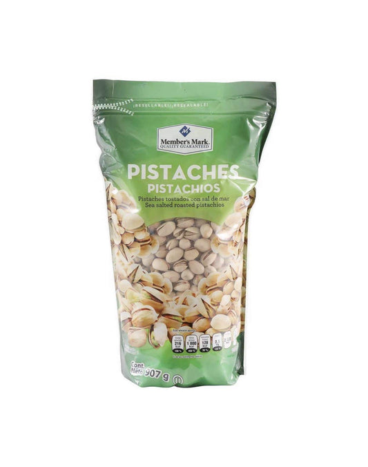 “Genérico” - PISTACHES TOSTADOS CON SAL DE MAR PISTACHOS PISTACHIOS MEMBERS MARK PAQUETE GRANDE DE 907 GRAMOS SNACK BOTANA BOCADILLO MERIENDA CASA NEGOCIO