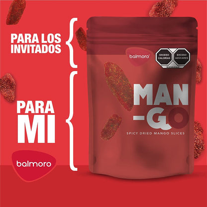 Balmoro Mango Enchilado, 640 g, botana, dulce y salado, Perfecto para fiestas,eventos y snack. Mango Deshidratado con chile. Azucar, mezclas dee chile y sal.