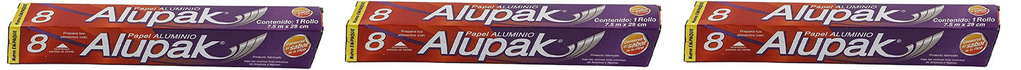 Alupak - Alupak Papel Aluminio Alupak 7.5 M X 29 Cm, color, 1 gram, pack of/paquete de Pasa el mouse encima de la imagen para aplicar zoom Alupak Papel Aluminio Alupak 7.5 M X 29 Cm de (3-7.5 M X 29 Cm)
