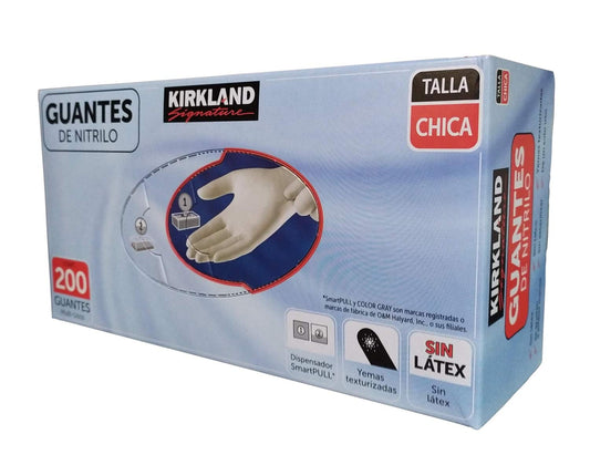 Kirkland - Kirkland Signature Guantes de Nitrilo, caja 200 piezas Talla chica