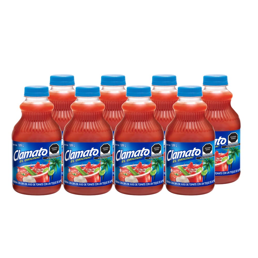 Clamato, Jugo de Tomate con Almeja 296 ml, Botella Pet (24 pack)