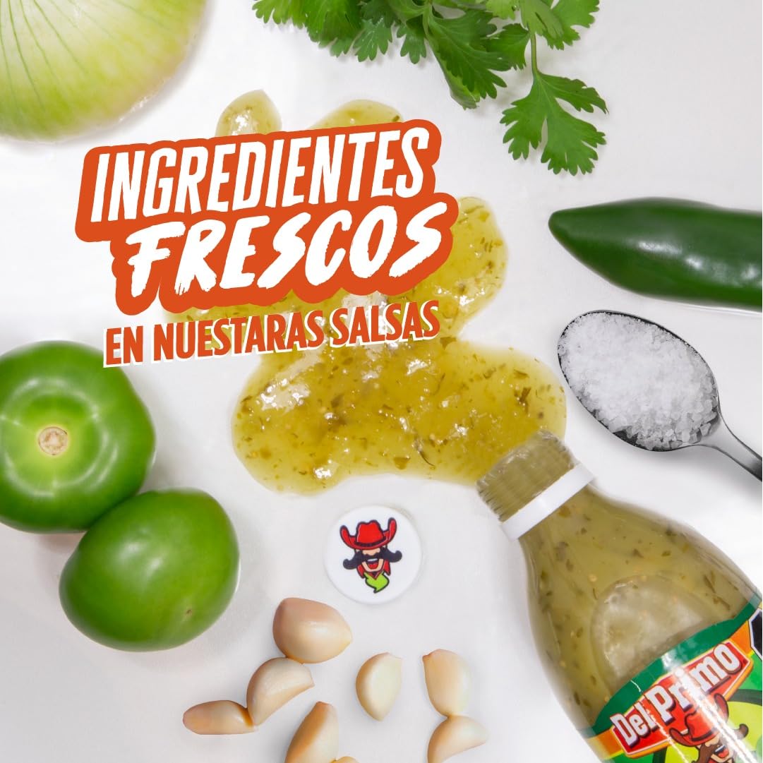 6-Pack Salsas Del Primo 300g - Incluye Molcajeteada Roja, Guacamole, Tlaquera, 2 Salsas Verdes y 1 Salsa Roja