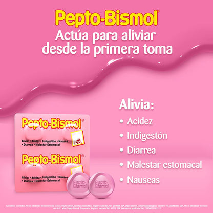 Pepto Bismol - Pepto-Bismol Sabor Original Antiácido 100 tabletas masticables
