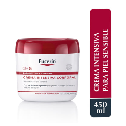 Eucerin Ph5 Crema Intensiva Corporal para Piel Sensible o Seca,450ml