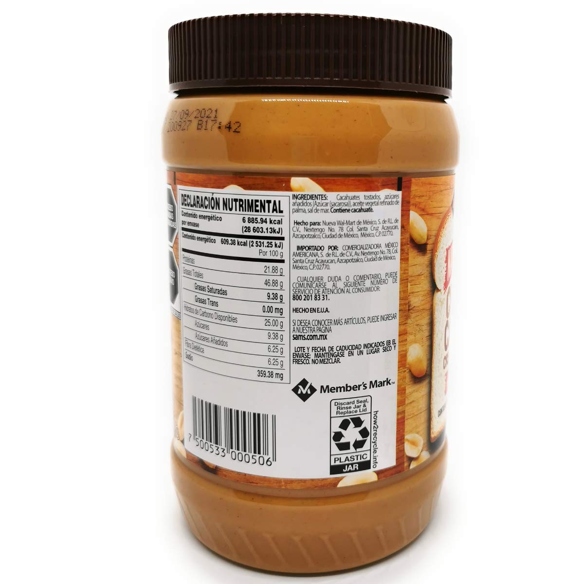 Members Mark - Crema de Cacahaute - 1.3 kg