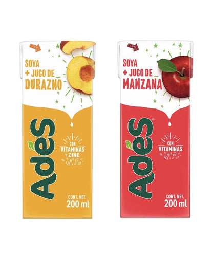 “Genérico” - ADES BEBIDA DE SOYA SOJA PAQUETE JUMBO SURTIDO CON 40 PIEZAS DE 200 ML NUTRITIVO SALUDABLE REFRESCANTE AGUA FRESCA JUGUITOS JUGO