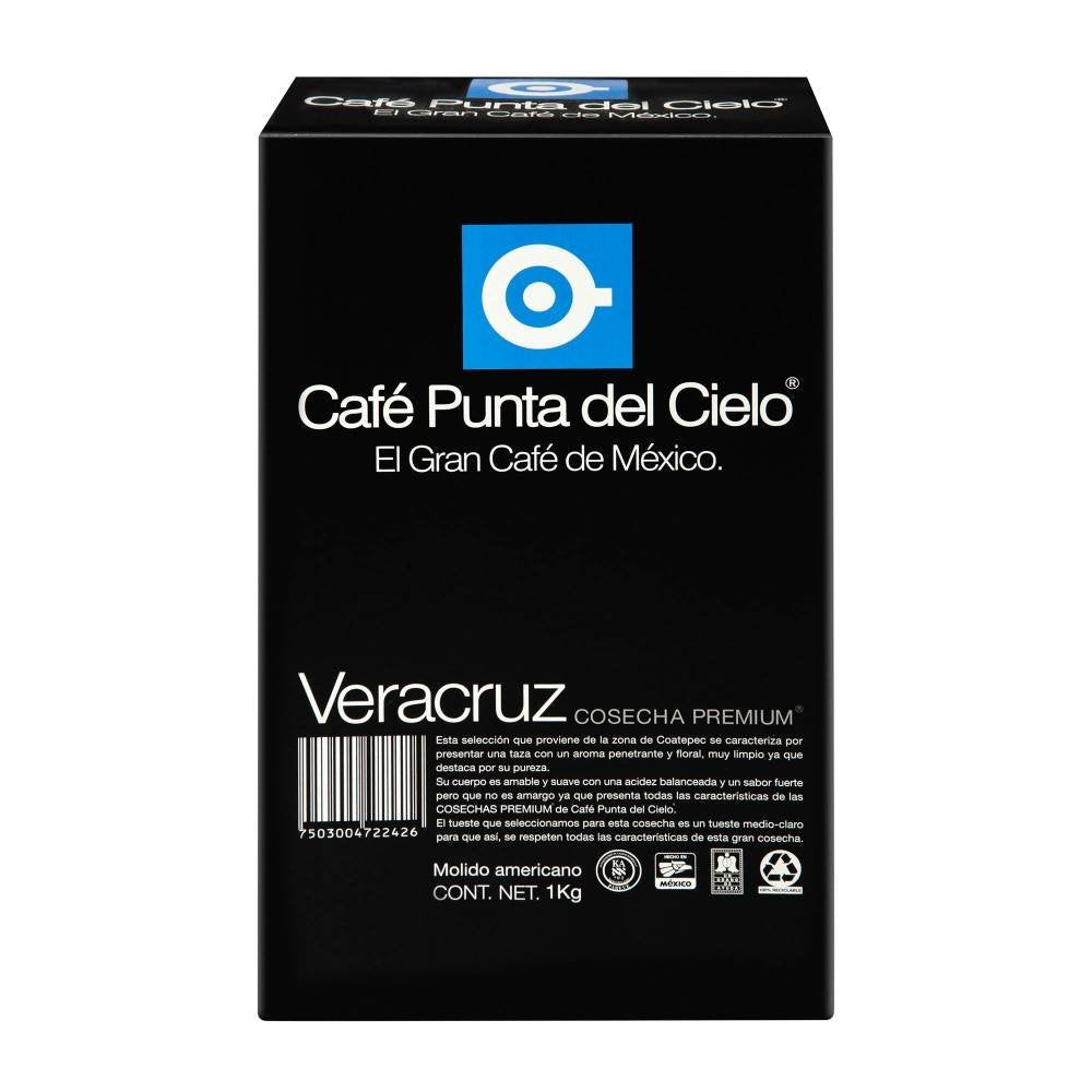 Café Punta del Cielo Mexicano Cosecha Premium Veracruz 1 Kg Tostado Medio