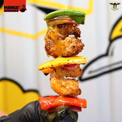Salsa mango habanero para alitas, botanas y más. Mr Wings con pulpa 100% natural de MANGO y habanero. 1 Galón (4.2 Kg)