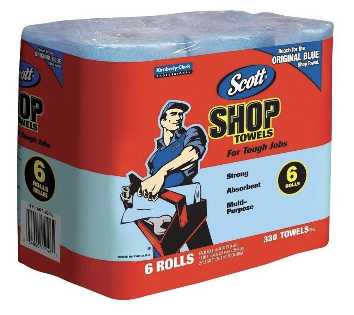 “Genérico” - “Genérico” Toallas Uso RUDO Multiusos Scott Paquete con 6 Rollos Taller Cocina