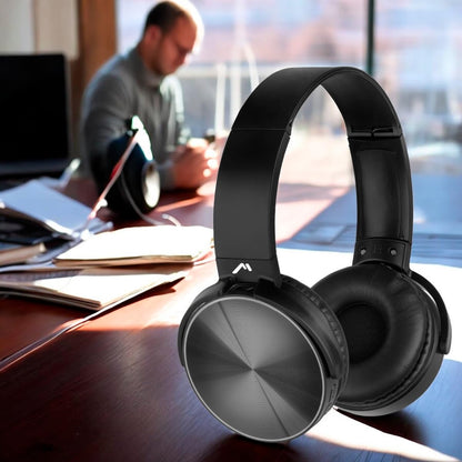 Mitzu MH-8097BK Audífonos, Bluetooth, Diadema, Recargables, Negro