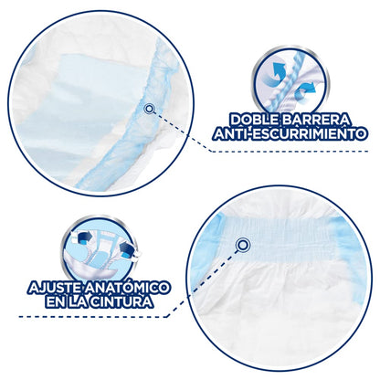 Tena Pants - TENA Slip; Protector Anatómico para Incontinencia Urinaria, Talla Grande; 30 Pzas, 2 paq de 15 pzas