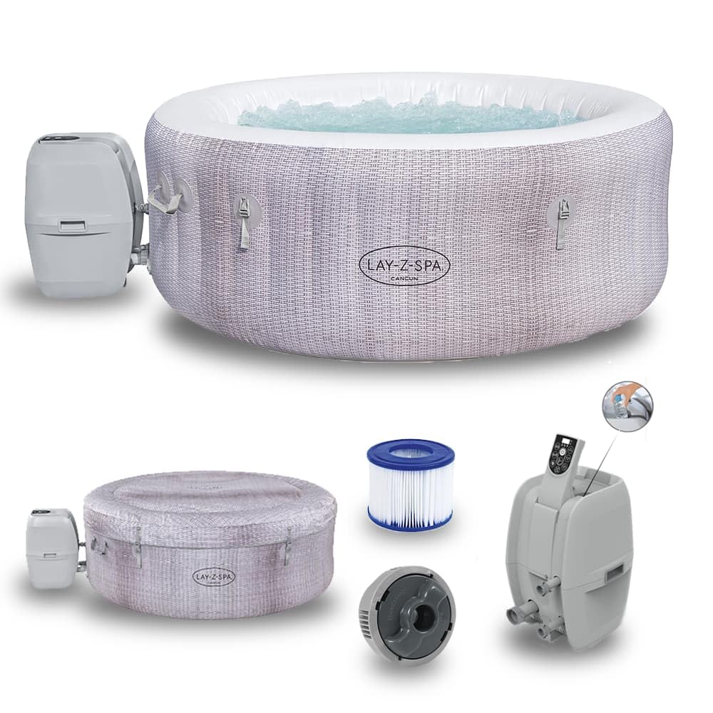 Saluspa Spa Jacuzzi 2-4 adultos mod Cancún 1.80x.66cm caja Bestway