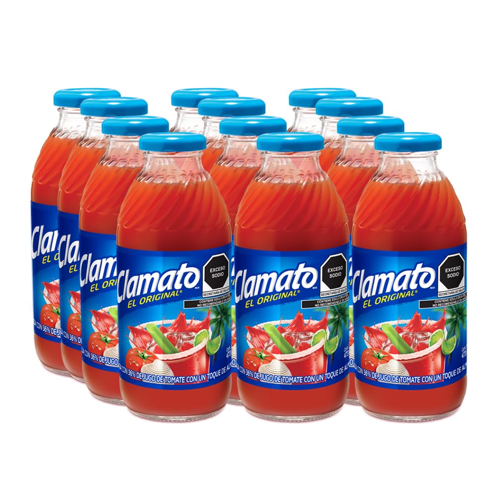 Clamato, Jugo de Tomate con Almeja 296 ml, Botella Pet (24 pack)