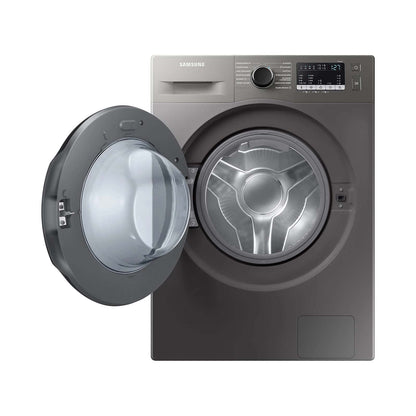 Lavasecadora Samsung de 11 kg, carga frontal, acero inoxidable, durabilidad y eficiencia en el motor, higienicamente limpio Drum Clean, gris, modelo WD11T4046BX