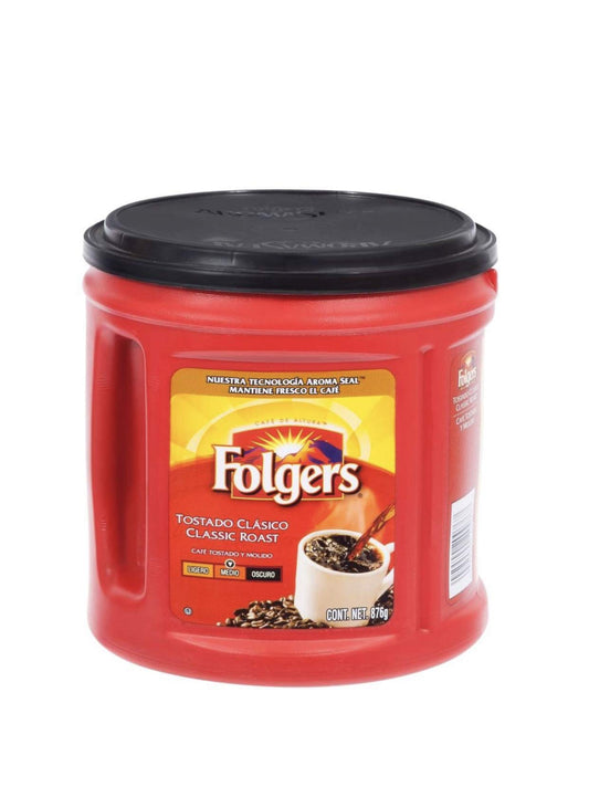 Folgers - Folgers Café Tostado Y Molido Clasico - 876 Gramos (Bote Grande)
