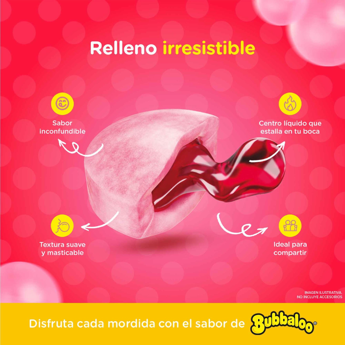 Bubbaloo Chicle sabor Fresa Caja con 47 piezas