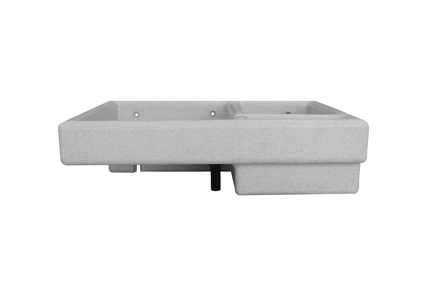 Versaplas - Lavadero de plastico VERSAPLAS 71 con pileta derecha color gris jaspeado