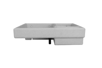 Versaplas - Lavadero de plastico VERSAPLAS 71 con pileta derecha color gris jaspeado