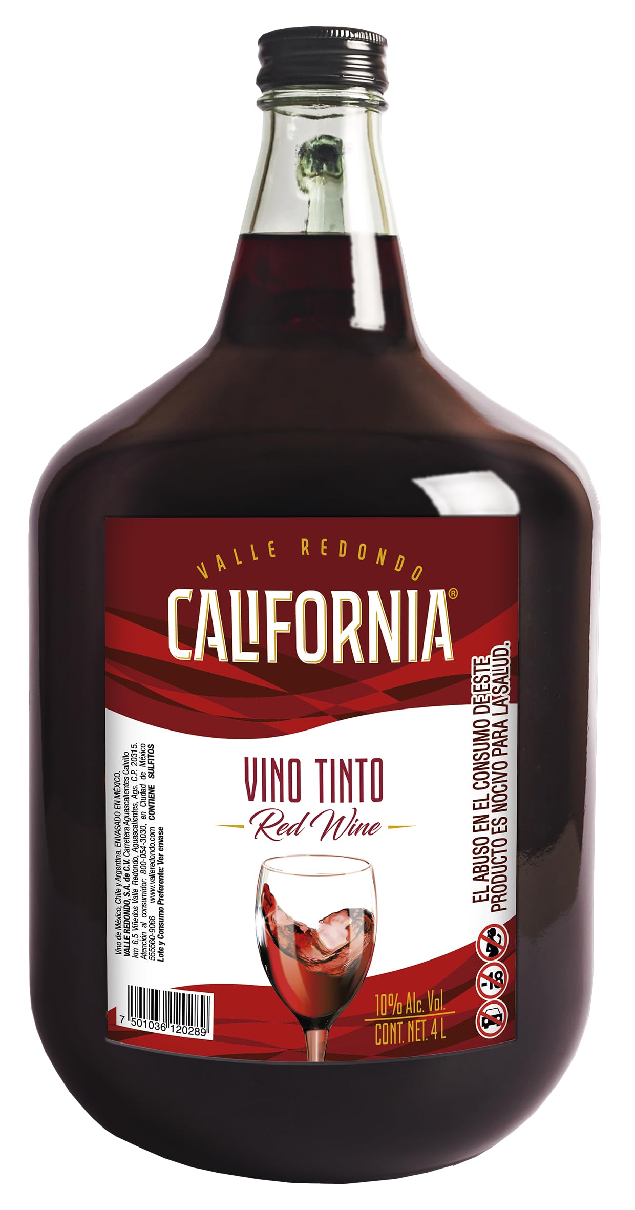 California vino tinto garrafa 4L