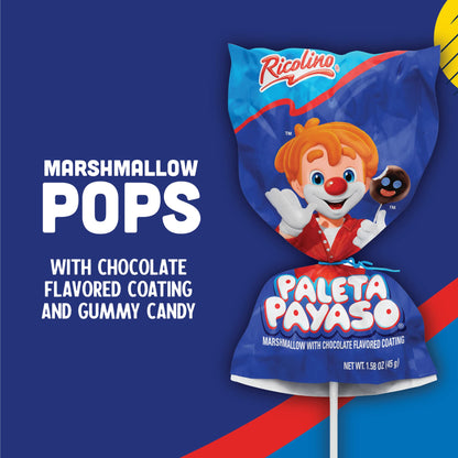 RICOLINO Paleta Payaso Lollipops de malvavisco 1.5 oz