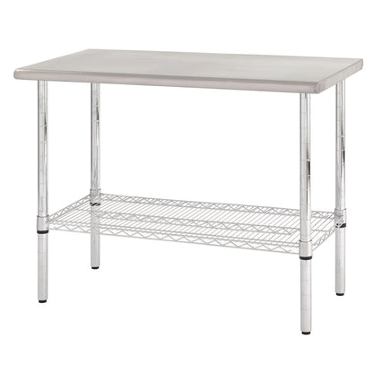Sandusky Lee EZSS4824-RW4 Stainless Steel Work Table, 48", Silver