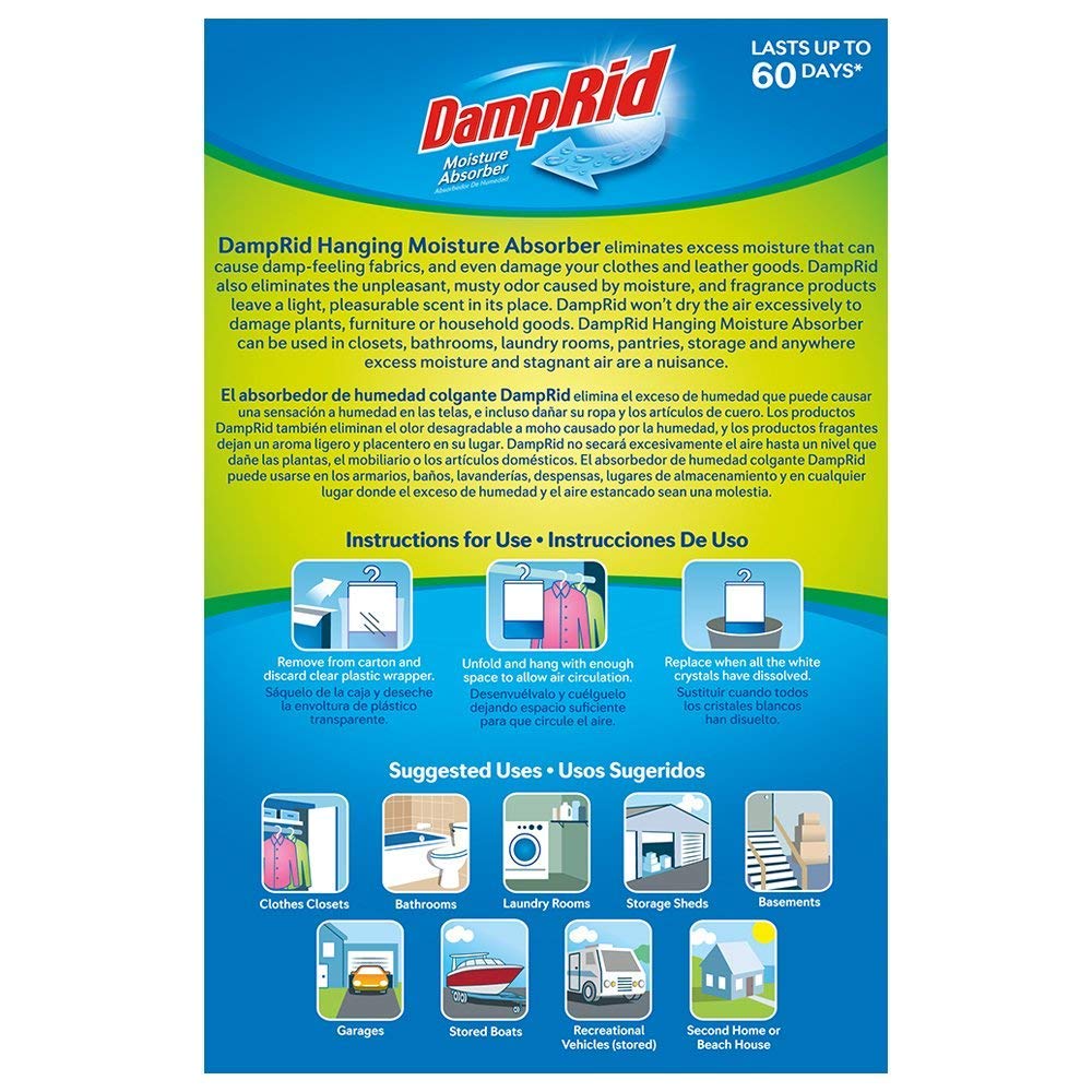 DampRid - Bolsa para Colgar, escencia Fresca, 3 Unidades, 1, 1