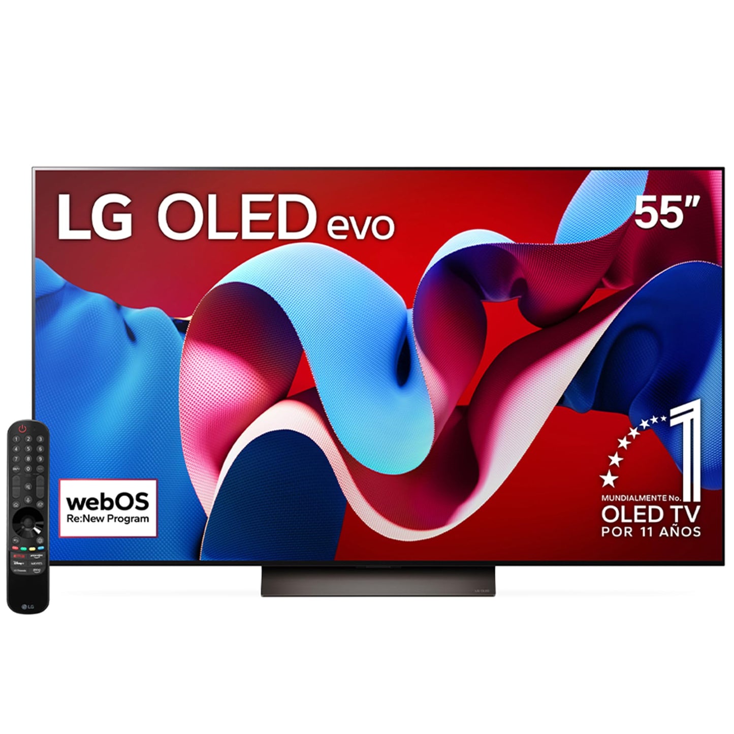 LG Pantalla OLED EVO 55 Pulgadas 4K Smart TV 2024 ThinQ AI OLED55C4PSA