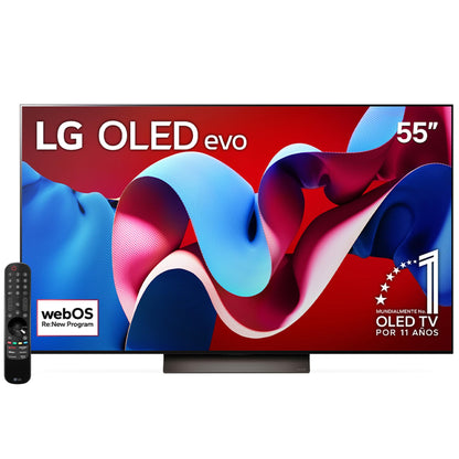 LG Pantalla OLED EVO 55 Pulgadas 4K Smart TV 2024 ThinQ AI OLED55C4PSA
