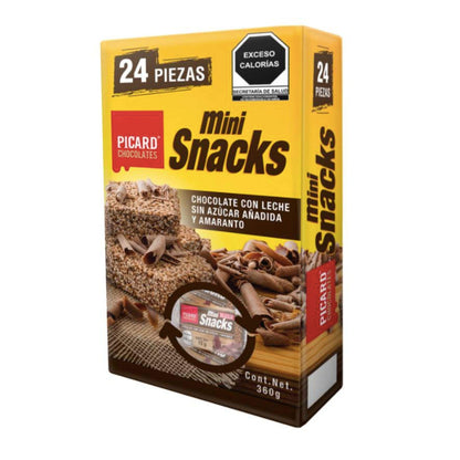 Picard Chocolates - Barritas mini Snacks Picard chocolate y amaranto sin azúcar