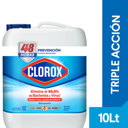 Clorox - Blanqueador Clorox Triple Acción Original 10 LT